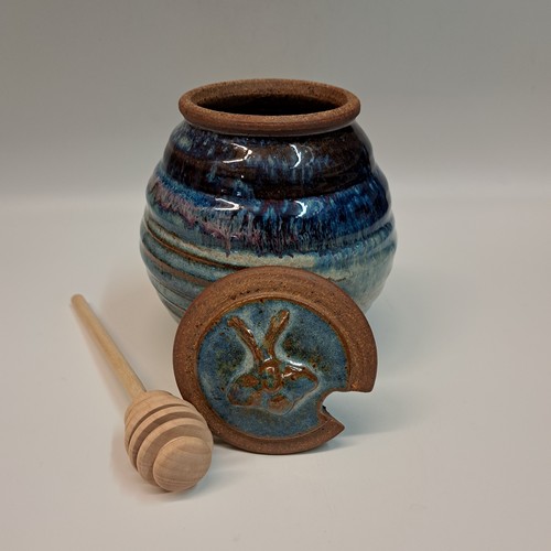 #230713 Honey Pot with Dipper $18 at Hunter Wolff Gallery